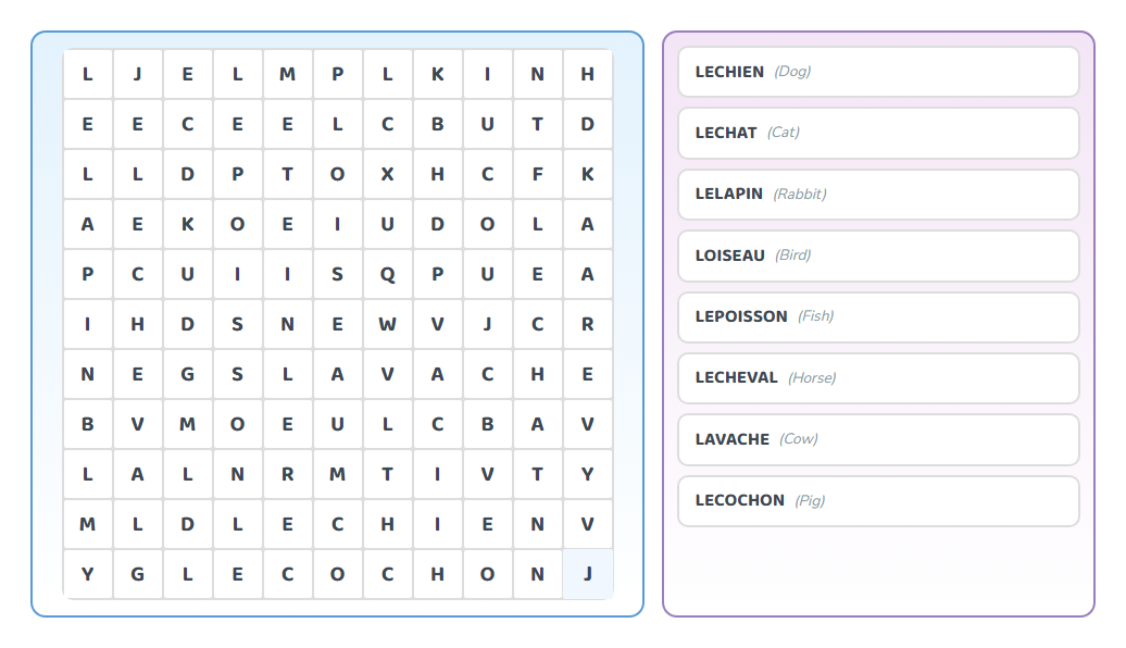 Find the words